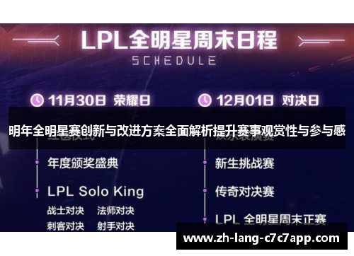 明年全明星赛创新与改进方案全面解析提升赛事观赏性与参与感 明年全明星赛创新与改进方案全面解析提升赛事观赏性与参与感